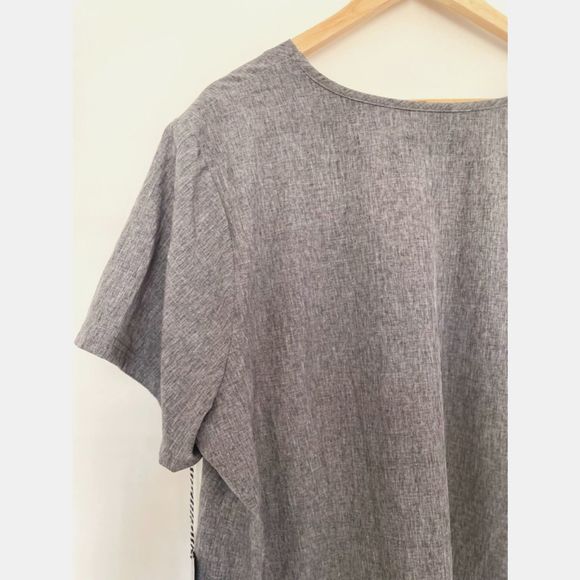 KOI Basics Andi Scrub Top Heather Gray Plus Size 3X New with tag D147 - Picture 4 of 13